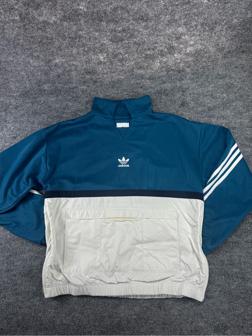 adidas Teal Blue Polo with Trefoil Neck Tag